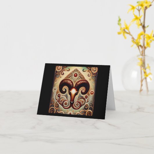 Aries (3) kaart (Gele Bloem)