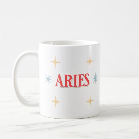 Aries Astrological Sign Coffee Mok (Links)
