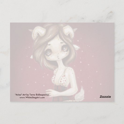 Aries astrologie imaginaire art carte postale (Dos)