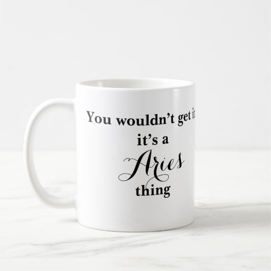 Aries Astrologie Zodiac Funny Mug (Gauche)