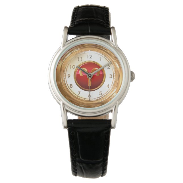 Aries Astrology Horloge (Voorkant)
