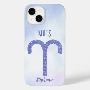  Aries Astrology Sign Speciaal Paars Case-Mate iPhone 14 Hoesje