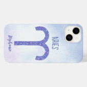 Aries Astrology Sign Speciaal Paars Case-Mate iPhone Case (Achterkant (horizontaal))