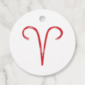 ARIES Astrology Zodiac March April Baby shower Bedankjes Labels (Achterkant)