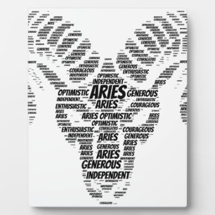 Aries Astrology Zodiac Sign Word Cloud Fotoplaat