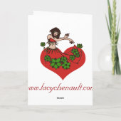 Aries Belly Dancer Feestdagen Kaart (Achterkant)