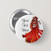 Aries Belly Dancer Ronde Button 5,7 Cm (Voorkant /achterkant)