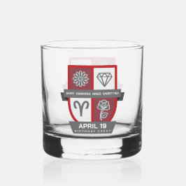 Aries Birthday Crest™ for April 1-19 Whisky Glas