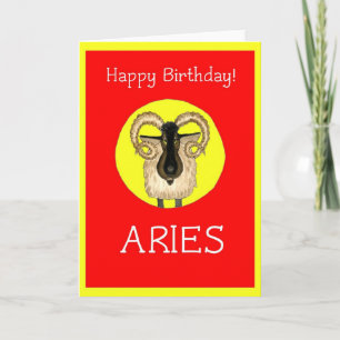 Aries Birthday Kaart