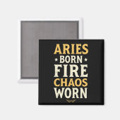 Aries Born Fire Worn  Magneet (Voorkant / Achterkant)