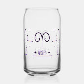 Aries Can Glass Gift for Aries Zodiac Sign (Verso)