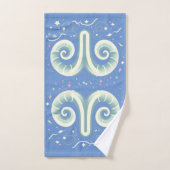 ARIES, Conception abstraite du signe zodiaque, (Serviette à main)
