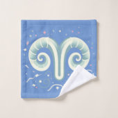 ARIES, Conception abstraite du signe zodiaque, (Gant de toilette)