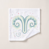ARIES, Conception abstraite du signe zodiaque, (Gant de toilette)