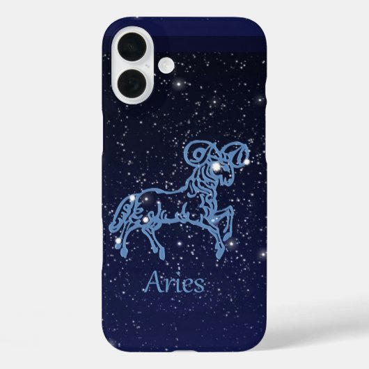 Aries Constellation and Zodiac Sign with Stars Case-Mate iPhone Case (Achterkant)