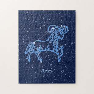 Aries Constellation and Zodiac Sign with Stars Legpuzzel