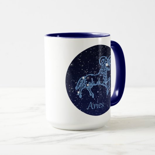 Aries Constellation and Zodiac Sign with Stars Mok (Voorkant rechts)