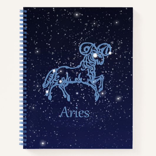 Aries Constellation and Zodiac Sign with Stars Notitieboek (Voorkant)