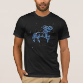 Aries Constellation and Zodiac Sign with Stars T-shirt (Voorkant)