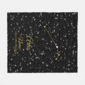 Aries Constellation Fleece Deken (Voorkant (Horizontaal))