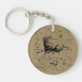 Aries Constellation Hevelius 1690 March 21 - apr19 Sleutelhanger (Voorkant)
