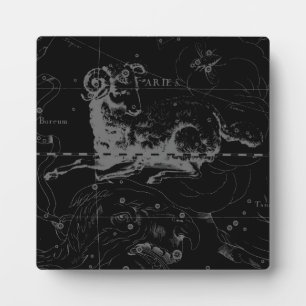 Aries Constellation Hevelius  op Black Fotoplaat