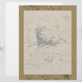 Aries Constellation Map Hevelius 1690 (Voorkant / Achterkant)