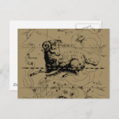 Aries Constellation Map Hevelius 1690 Briefkaart (Voorkant / Achterkant)