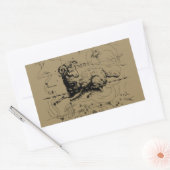 Aries Constellation Map Hevelius 1690 Rechthoekige Sticker (Envelop)