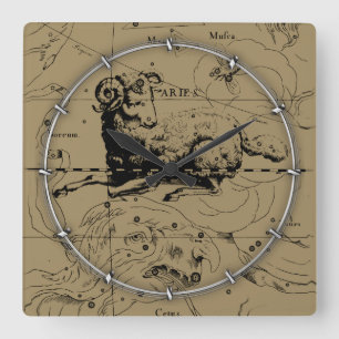  Aries Constellation Map Hevelius 1690 Vierkante Klok