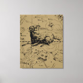 Aries Constellation Map Hevelius circa 1690 Canvas Afdruk (Voorkant)