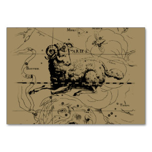 Aries Constellation Map Hevelius circa 1690 Kaart