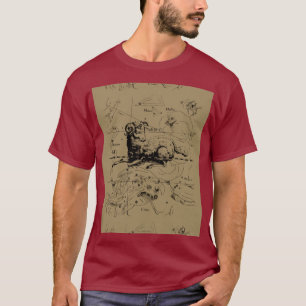 Aries Constellation Map Hevelius circa 1690 T-shirt