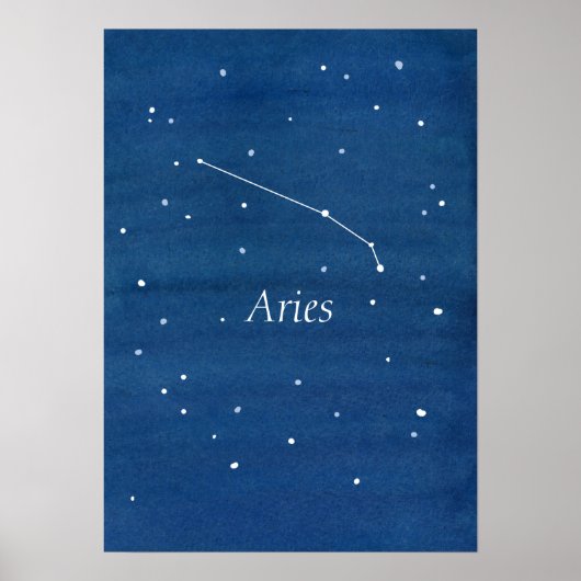Aries Constellation Night Sky Poster (Voorkant)