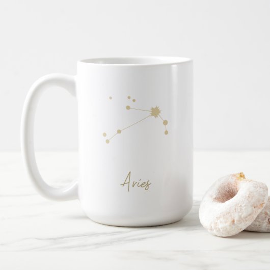 Aries Constellation Zodiac Koffiemok (Met donut)