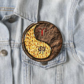 Aries & Earth Rabbit Ronde Button 4,0 Cm (In situ)