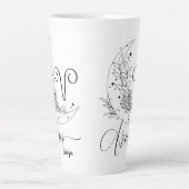 Aries Elegant - Personaliseer de Grote Latte Mok v (Voorkant)