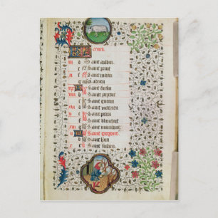 Aries en man briefkaart