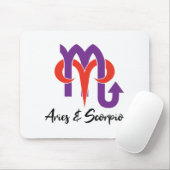 Aries en Scorpio Couples Horoscope Zodiac Muismat (Met muis)