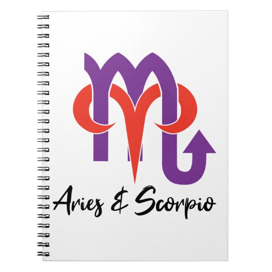 Aries en Scorpio Couples Horoscope Zodiac Notitieboek (Voorkant)