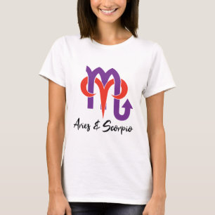 Aries en Scorpio Couples Horoscope Zodiac T-shirt