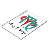 Aries en Virgo Zodiac Couple Horoscope Notitieboek (Linkerzijde)