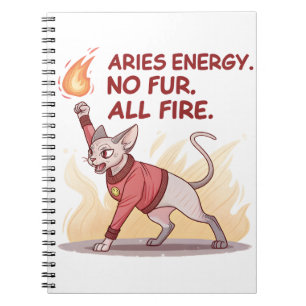Aries Energie Sphynx Kat Geen Vacht Alle Vuur Kuns Notitieboek