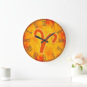 Aries feu signe zodiaque horloge murale (Maison)