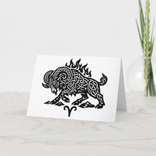 Aries Fire‑Ram – Keltische Geheime Inkt Zodiac Kaart