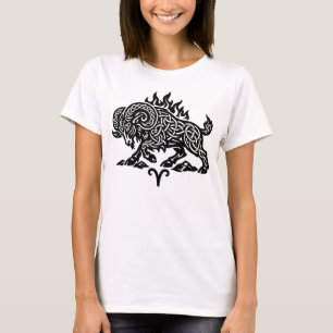 Aries Fire‑Ram – Keltische Geheime Inkt Zodiac T-shirt