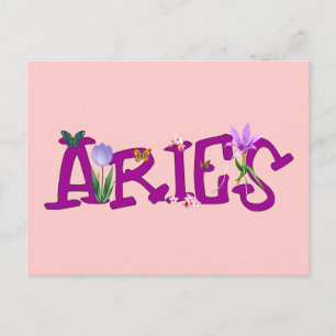 Aries Flowers Briefkaart