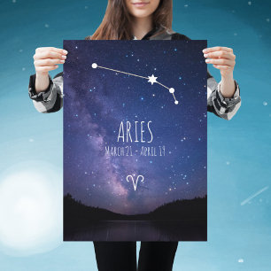 Aries   Gepersonaliseerd Poster voor Zodiac Conste