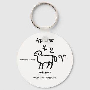Aries gepersonaliseerd sleutelhanger