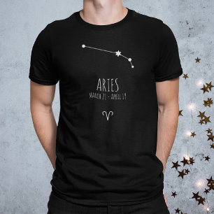 Aries   Gepersonaliseerde zodiac-constellatie T-Sh T-shirt